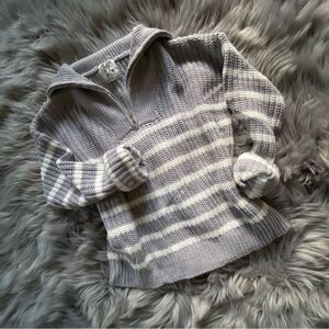 NWOT Jollie and Joy Girls Quarter Zip Sweater, L